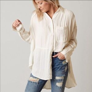 Free People Cozy Nights Button Down Shirt